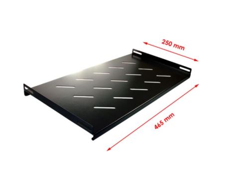 Półka stała 19" 1U głębokość 250mm s grafit RAL900 - 2