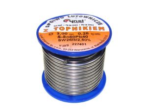 Cyna 3,00/ 250g Sn60Pb40 z topnikiem Cynel --