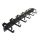 Organizator kabli 1U 12 uchwytów metal czarny dwu-