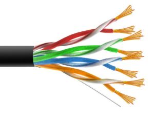 Przewód UTP5E linka Cu 100m  czarny  MAXCABLE