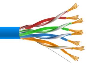 Przewód UTP5E linka Cu 100m  niebieski  MAXCABLE