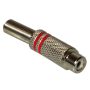 Gniazdo RCA metal 2 paski czerwone --- - 2