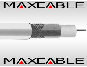 Przewód RG6U 1,02CCs żelowany biały 305m MAXCABLE