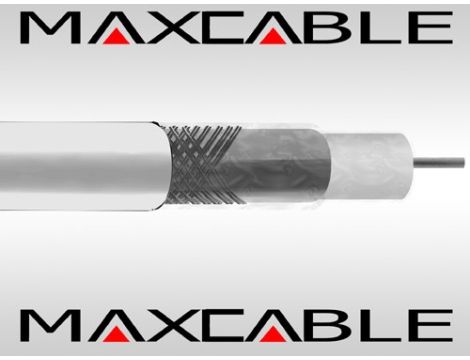 Przewód RG6U 1,02CCs żelowany biały 305m MAXCABLE