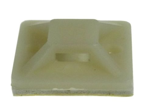 Uchwyt opaski plastik 20mm*20mm biały --