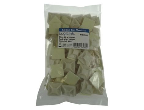 Uchwyt opaski plastik 30mm*30mm biały -- - 2