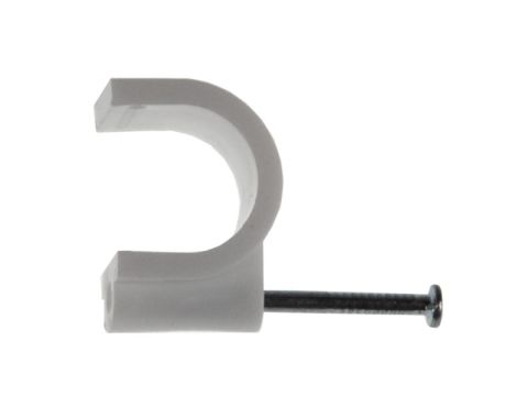 Uchwyt kabla okrągły 16mm KN-16  biały