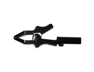 Krokodylek z gniazdem banan 80mm czarny --