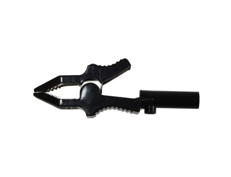Krokodylek z gniazdem banan 80mm czarny --