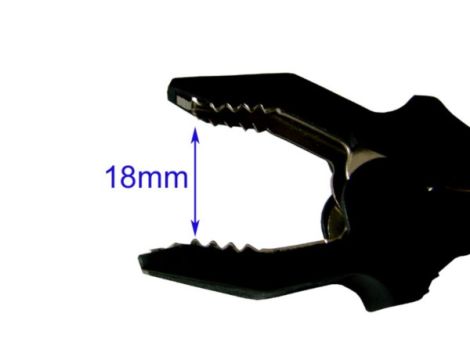 Krokodylek z gniazdem banan 80mm czarny -- - 2