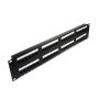 Patch panel 48-port UTP5e 2U 19" złącza dual bloc- - 2