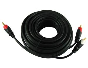 Kabel Jack3,5st-2RCA campari złoty 10m -