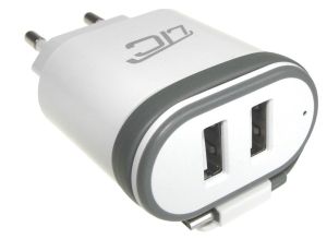 Ładowarka sieciowa micro USB 2,0A + 2x gniazdo --