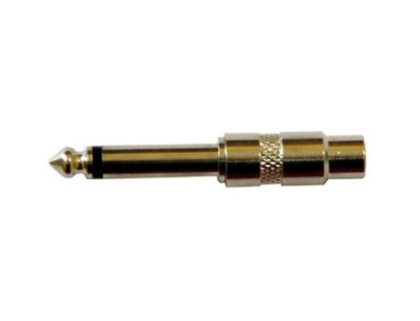 Redukcja wt.Jack 6,3mono/gn.RCA metal