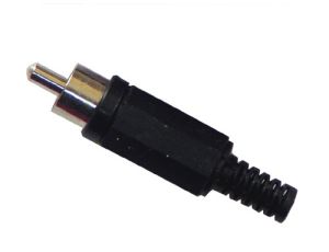 Wtyk RCA plastik czarny --