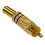 Wtyk RCA 6mm złoty metal czarny - 2
