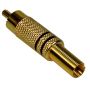 Wtyk RCA 6mm złoty metal czarny - 3