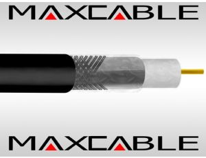 Przewód RG6U 1,02CCs żelowany czarny 305m MAXCABLE