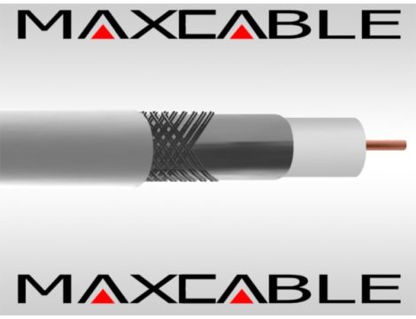 Przewód RG6U 1,02Cu żelowany biały 300m MAXCABLE