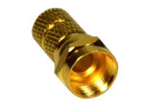 Wtyk F RG6 6,8mm CU złoty