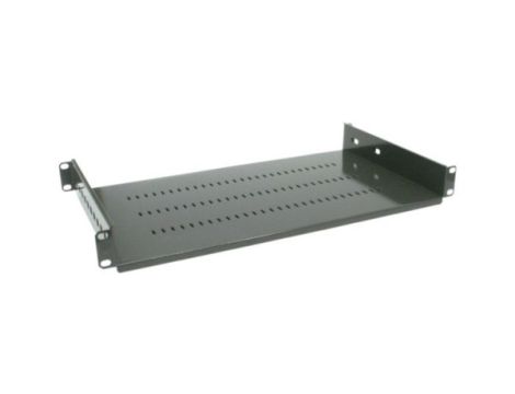 Półka regulowana 19" 1U głębokość 250mm grafitowa