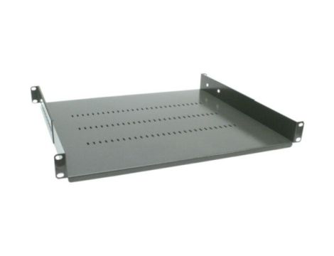 Półka regulowana 19" 1U głębokość 450mm grafitowa
