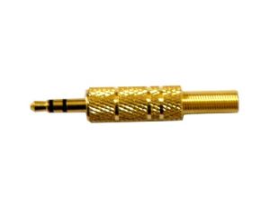 Wtyk Jack 3,5 stereo metal złoty