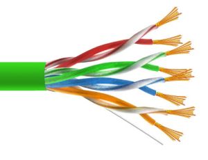 Przewód UTP5E linka Cu 100m  zielony  MAXCABLE