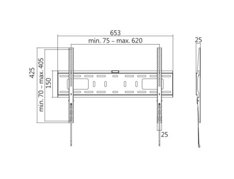 Uchwyt LCD Slim 37"-70" 50kg stały czarny LogiLink - 2