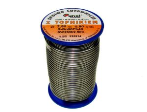 Cyna 2,50/ 500g Sn60Pb40 z topnikiem Cynel
