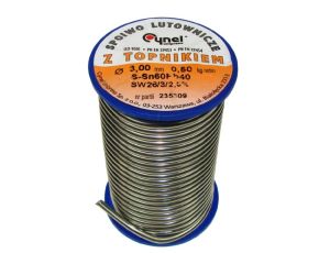 Cyna 3,00/ 500g Sn60Pb40 z topnikiem Cynel