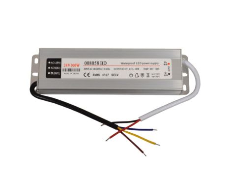 Zasilacz LED 24V 100W napięciowy IP67 aluminium EK