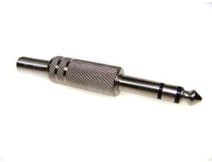 Wtyk Jack 6,3 stereo nikiel