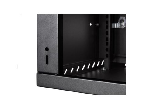 Szafa rack 19"  4U wisząca 450mm RAL9004 drzwi szk - 3