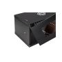 Szafa rack 19"  4U wisząca 450mm RAL9004 drzwi szk - 6