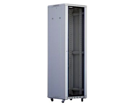 Szafa rack 19" 42U stojąca 600x800 drzwi szklane