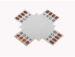 Złączka led 10mm czterostronna RGB
