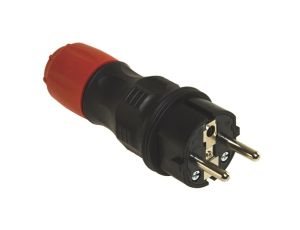 Wtyczka prosta 230V 16A EXTREM IP54 czarno-czerwon