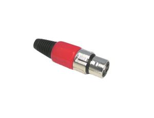 Gniazdo XLR 3p  czerwone