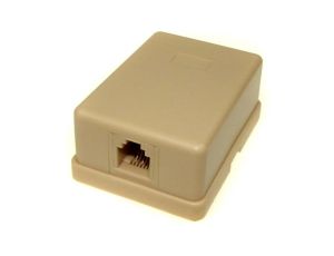 Puszka natynkowa 1*RJ11 6P4C zatrzaskowa --