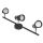 Lampa spotlight Dez 3xGU10 czarna