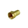 Wtyk F RG6 18mm złoty -- - 2