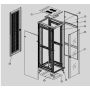 Szafa rack 19" 37U stojąca 600x1000 drzwi metalowe - 3