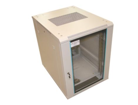 Szafa rack 19" 15U stojąca 600x800 drzwi szklane 7