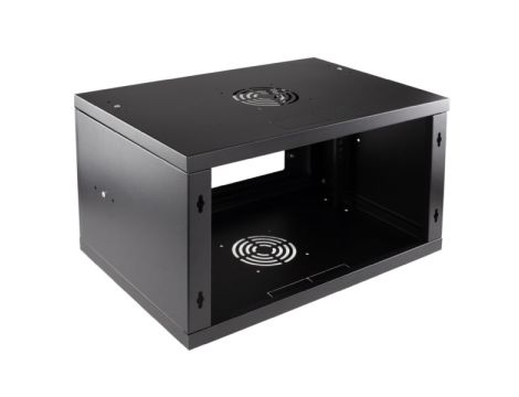 Szafa rack 19"  6U wisząca 525x350 RAL9004 drzwi s - 3
