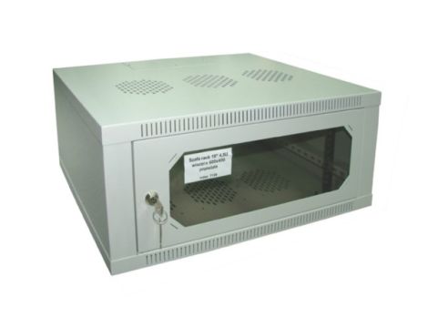 Szafa rack 19"  4,5U wisząca 550x350 RAL7035