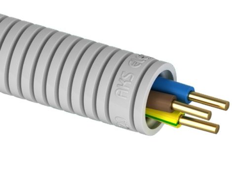 Rura karbowana z przewodem RKGL 20 + H07V-U 3x2,5