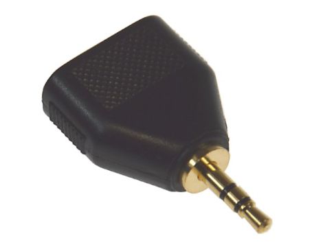 Rozgałęźnik Jack 3,5 stereo plastik złocony HQ - 2