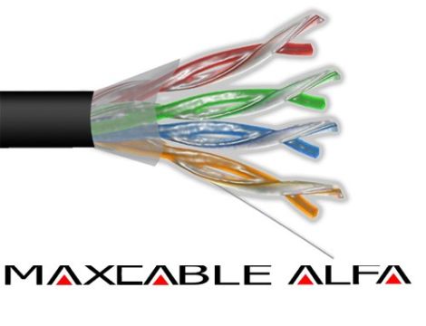 Przewód UTP5E drut Cu  +żel 305m  MAXCABLE ALFA