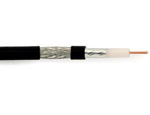 Przewód RG6U 1,0Cu żelowany UV czarny 200m Dipolne